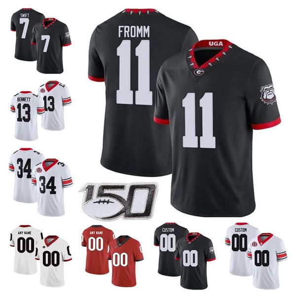 

ncaa 2021 georgia bulldogs 40th college football jersey youth kids stetson bennett zamir white george pickens herschel walker jerseys custom, Black