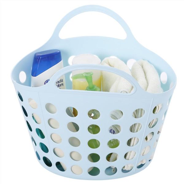 

bathroom storage & organization waterproof bath organizer basket eco-friendly pe to fruit baskets with handle hollow laundry