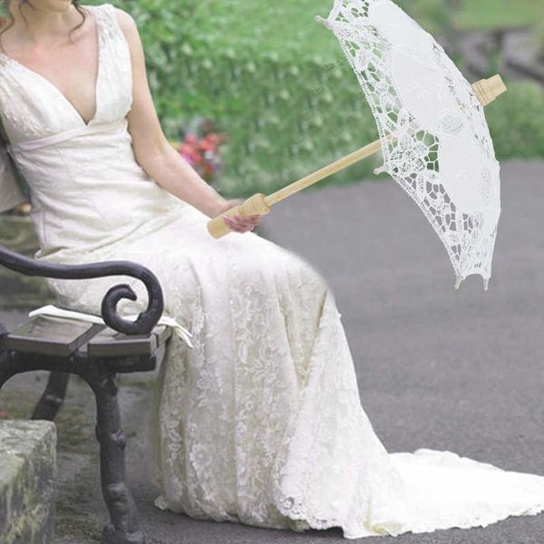 

umbrellas wedding lace umbrella sun cotton embroidery handmade parasol supply