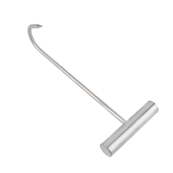 

hooks & rails stainless steel hook practical pork roasted t-hook useful beaf chicken kitchen tool for home shop (20cm)