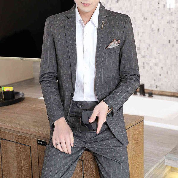 

luxury men's suits blazers men's autumn two-piece one button korean slim fit men's suit wedding man's suit, White;black