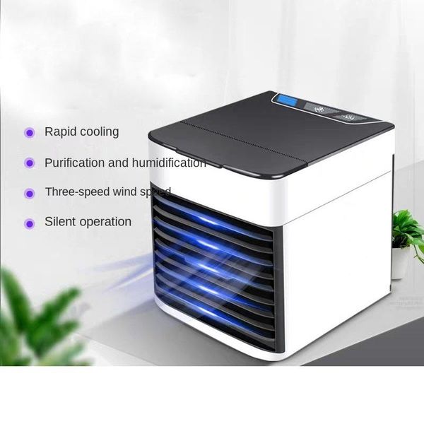 

smart home control small air conditioning fan usb plug-in mini water cooled table with ice personal portable cooler