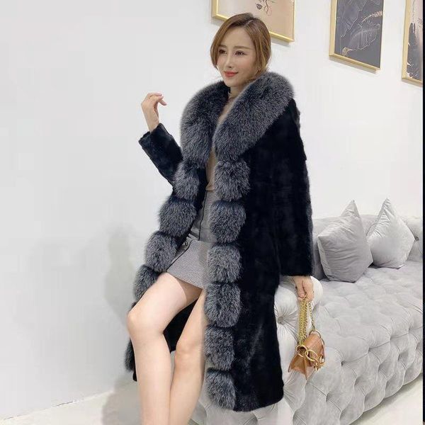 

women's fur & faux plus size black winter coats and jackets women the long big collar