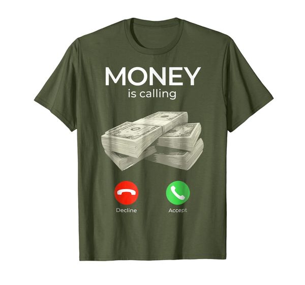 

mens womens money is calling cash funny business hustler t-shirt, White;black
