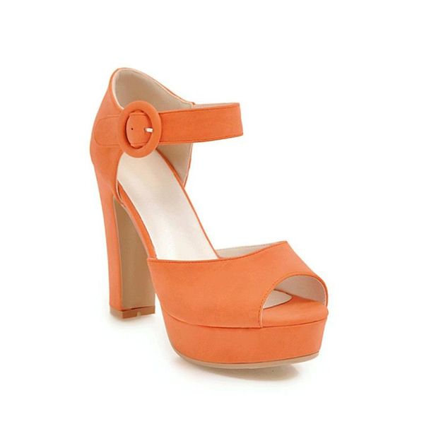 

dress shoes bag heel fashion sandals women's thick large size high, Black