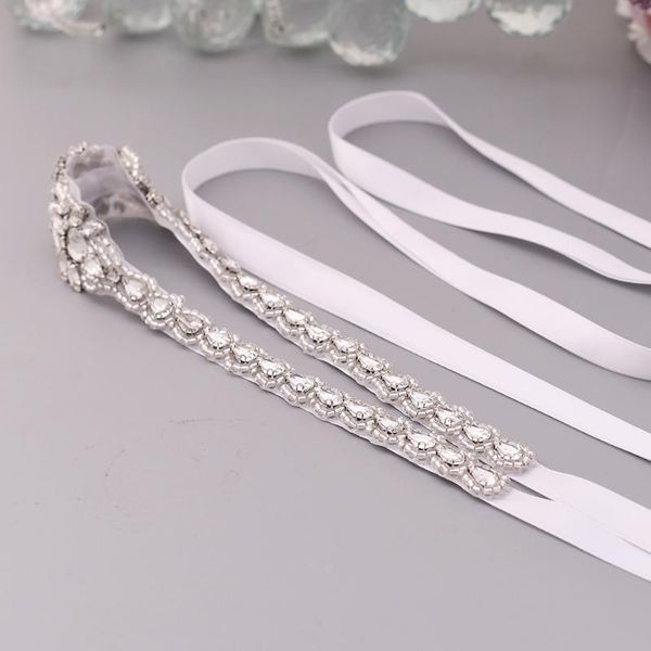 

wedding sashes amorarsi s385 sparkling rhinestone belts bride accessories woman bachelorette party dress decoration bridesmaid sash, White