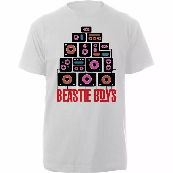 

the beastie boys tape licensed men t-shirt, White;black