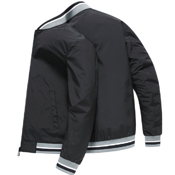 

men's jackets jacket fall fashion baseball sportswear business loose coat olid color zippered door pocket trim in three colors m-3xl, Black;brown