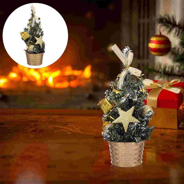 

christmas decorations party deskdecorative tree mini ornament xmas accessory