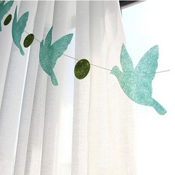 

party decoration 1set bird bear happy family baby shower garland striped paper flags banner store classroom decor kids birthday supplies