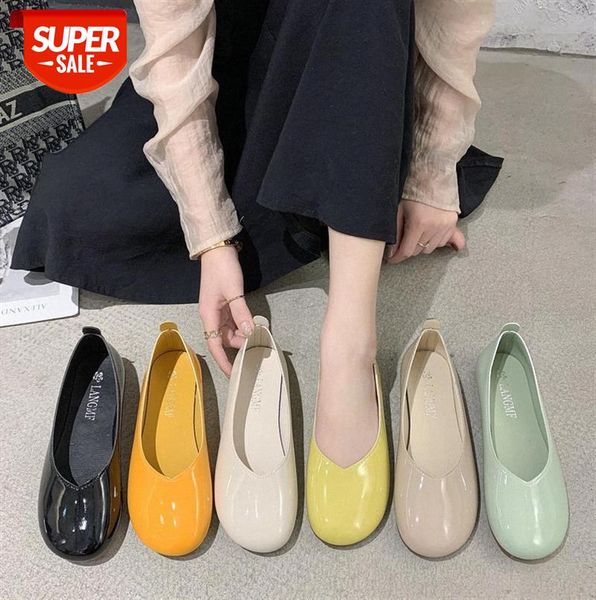 

casual single shoes women round toe lazy work for shallow mouth #ji7s, Black
