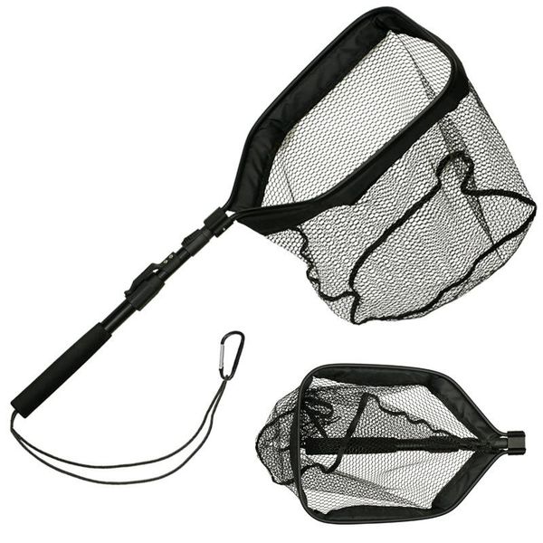 

fishing accessories foldable landing net portable aluminum alloy retractable tackle fish tools