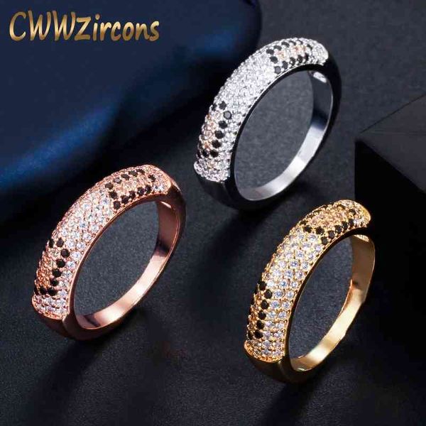 

cwwzircons fashion leopard cubic zirconia rose gold and silver color engagement wedding love snake rings for women jewelry r139