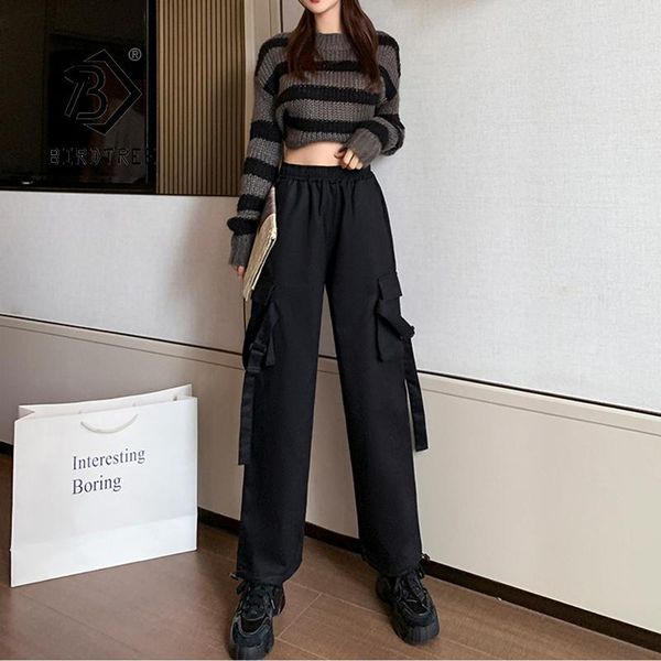 

women's pants & capris plus size 4xl women spring workwear lady trousers 2021 autumn girl's loose high waist harem pant b11214p, Black;white