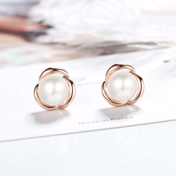 

small pearl earrings simple rose earrings women