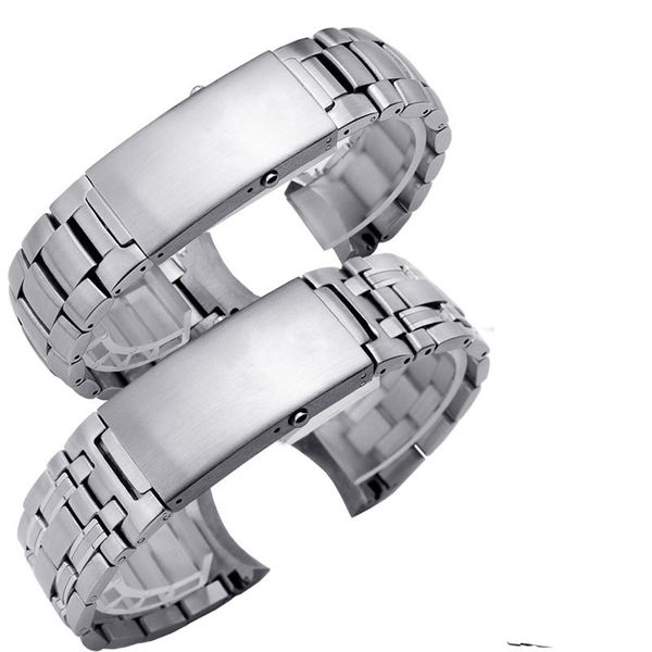 Braccialetto in acciaio inossidabile da 20 mm 22mm Braccialetto Silvery Bracciale Sostituzione Mattel per Omega 007 Accessori per orologio