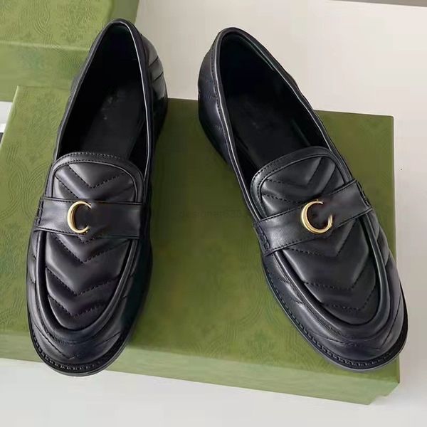 

woman -shoes designer luxury dress shoes women loafers classic brand slip on flats casual superior quality sandals spring, Black