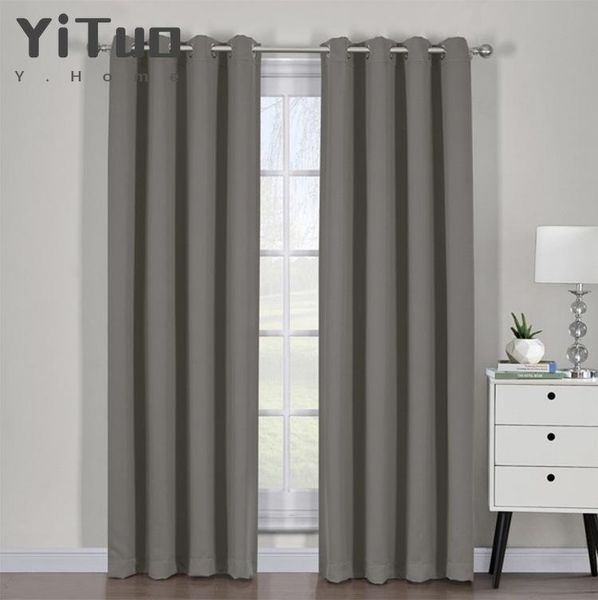 

yituo solid color blackout curtains for the bedroom window curtain cortinas para dormitorio living room set & drapes