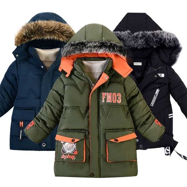 Mode Jungen Winterjacken Kinderbekleidung Mäntel Babykleidung Baumwolle 211203