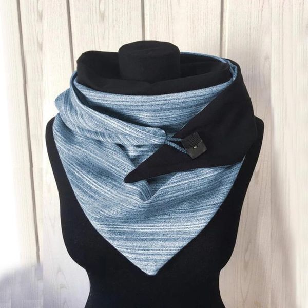 

scarves women winter warm wraps fashion scarve soild dot printing button soft wrap casual shawls, Blue;gray