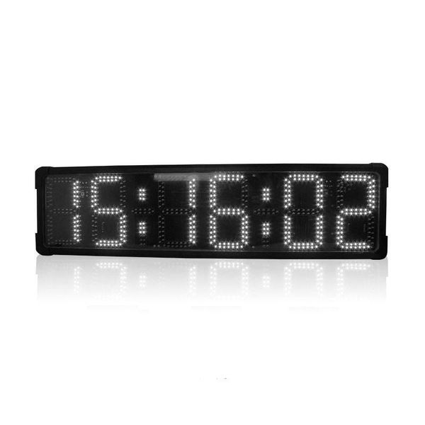 

wall clocks single-sided outdoor waterproof 8" race clock led digital count up/down timer electronic sports