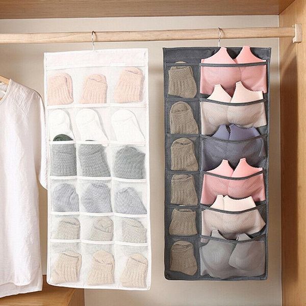 

multifunction folding clothing storage bag clear hanging socks bra underwear rack hanger bags organizer for wardrobe boxes & bins