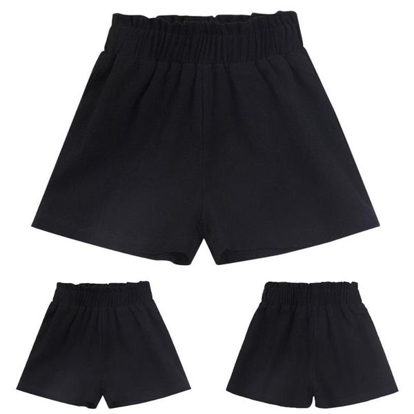 

shorts kid casual summer babys baggy a-line comfy short pants girls soft travel trousers, Black