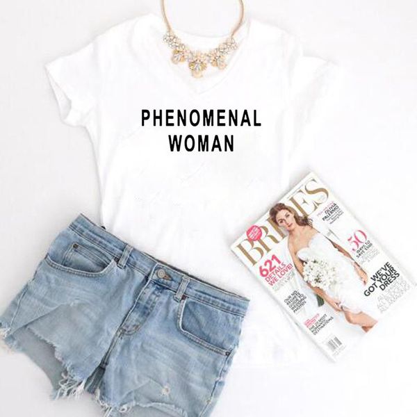 

women's t-shirt phenomenal women fashion style summer t-shirts black white short sleeve o-neck casual funny letter print tshirt
