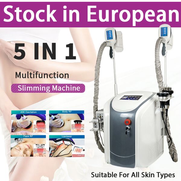 RF Equipmen Eu No Tax Vacuum Body Slimming Lipofreeze 40Khz Ultrasonic Cavitation Radio Frequency Multipolar Rf Fat Freezed