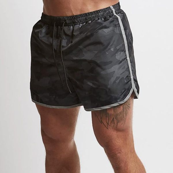 

summer mens joggers running shorts quick dry sports jogging male beach short pants gym fitness training men, Black;blue