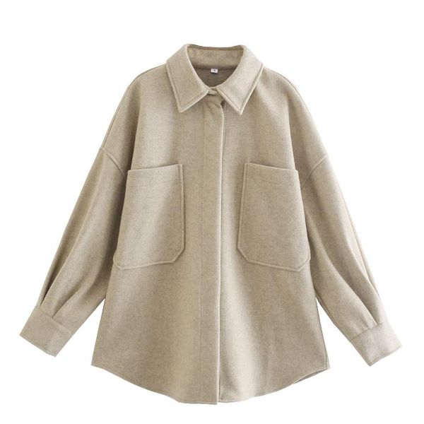 

women's jackets fashion tweed for women 2021 loose coats and korean jacket oversized streetwear woolen plus size, Black;brown