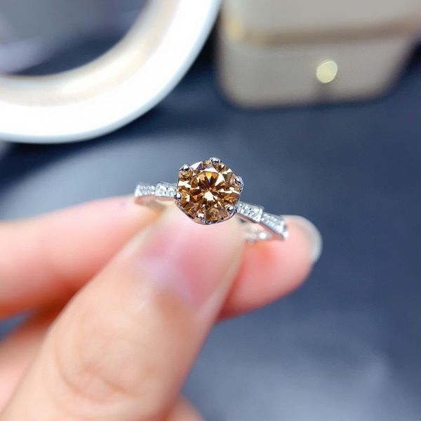 

cluster rings q2021 classic round zircon open ring for woman finger accessories fashion korean jewelry wedding party unusual, Golden;silver