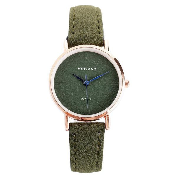 

women watch casual multicolor belt art simple no digital korean couple retro 2021 women's multico wristwatches, Slivery;brown