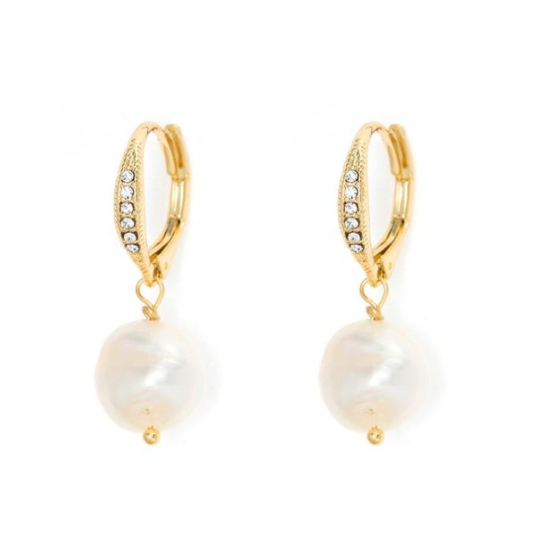 

dangle & chandelier freshwater cultured pearl earrings leverback stud, Silver