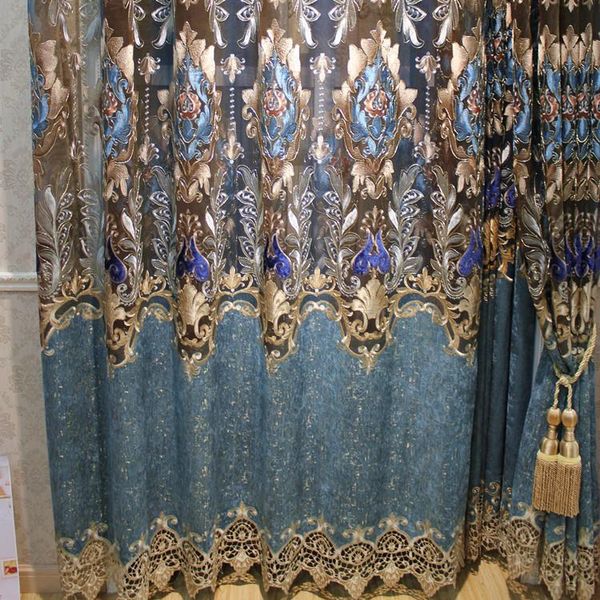

curtain & drapes european romantic classic custom made embroidery curtains for living room window bedroom kitchen