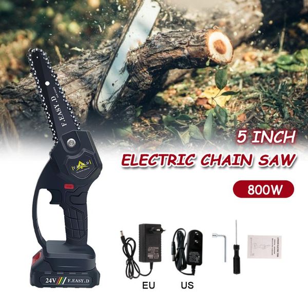 

inch 24v electric chain saw pruning chainsaw cordless garden tree logging trimming woodworking parts cutter tool kits hand tools