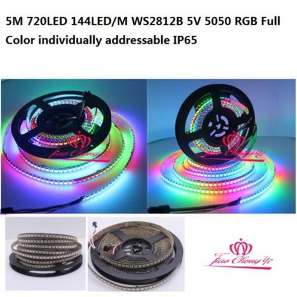 

strips 5m 720led 144led m ws2812b 5v rgb full color individually addressable ip65