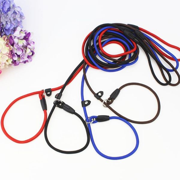 

dog collars & leashes integrated design pets accessoies durable train adjustable walking wear-resistant rope nylon leash lead thick buckle s