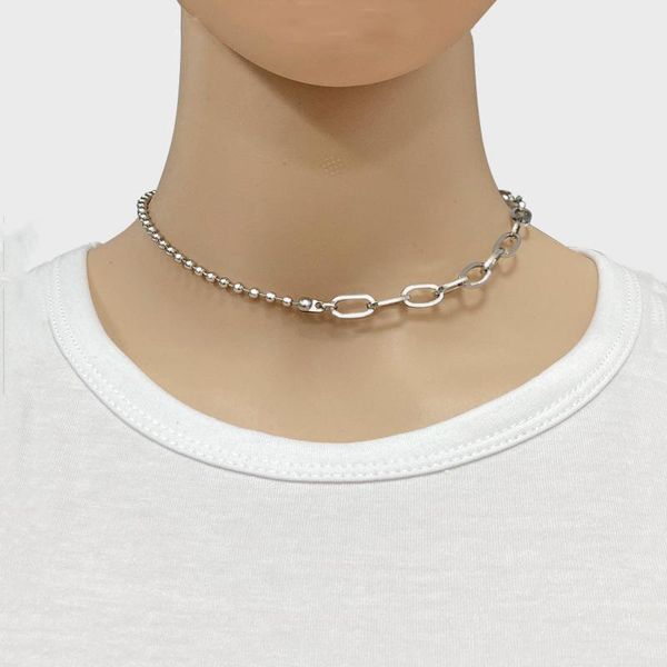 

pendant necklaces fashionable titanium steel hipster necklace collar simple clavicle chain, Silver