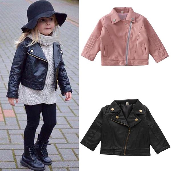 

jackets autumn winter girl boy kids baby outwear leather coat short clothes jaqueta de couro casaco infantil roupas infantis, Blue;gray