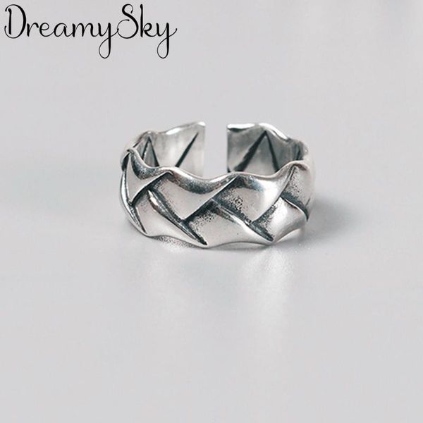 

wedding rings bohemian vintage 925 sterling silver geometric irregular for women men engagement girls party gifts anillos 2021, Slivery;golden