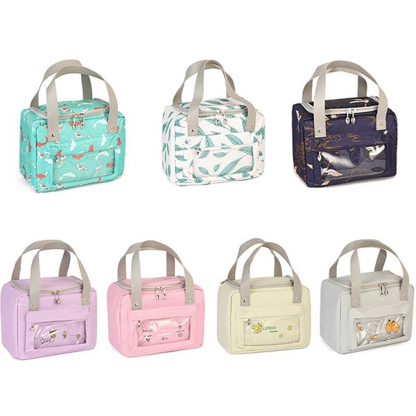 

storage bags 1pcs portable lunch bag large capacity insulated box outdoor picnic eco-friendly tote