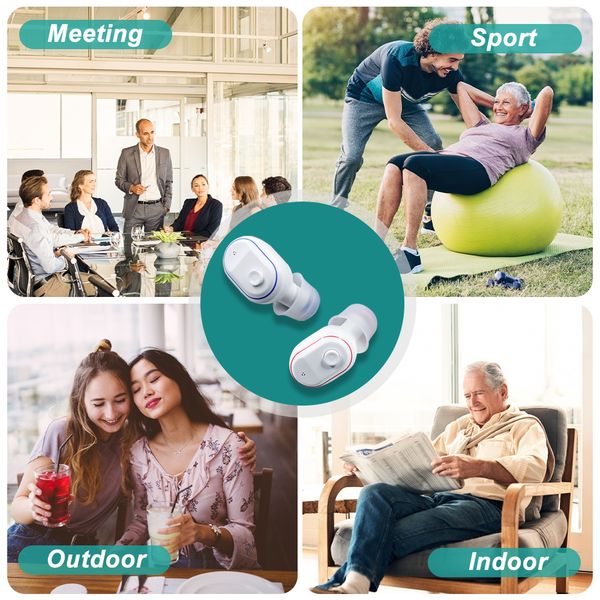 

rechargeable digital wireless hearing aids with bluetooth 4 channels mini itc sound amplifier portablescouts