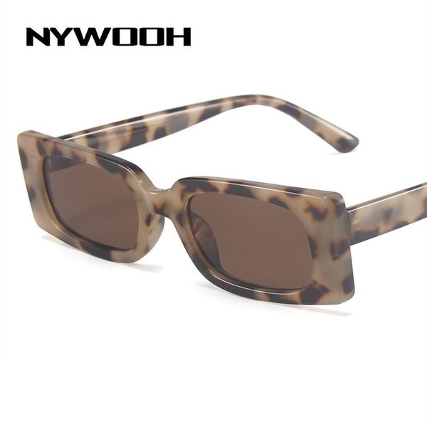 

sunglasses nywooh small rectangle women ins fashion candy color eyewear men square sun glasses shades uv400, White;black