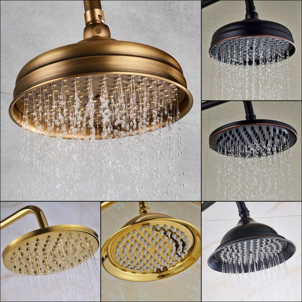

bathroom shower heads antique brass head rainfall faucet 8" replace