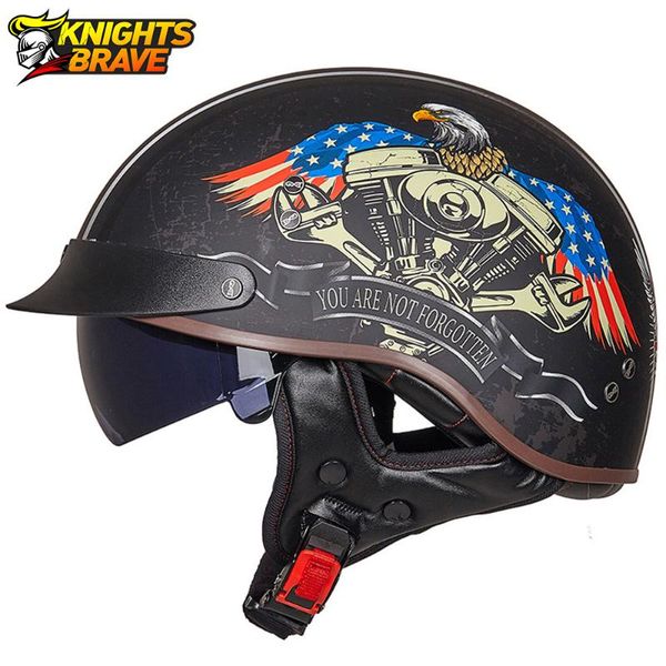 

retro motorcycle helmet vintage casco moto open face scooter biker motorbike racing riding with dot certification helmets