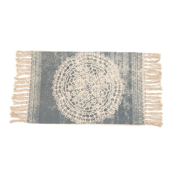 

carpets retro bohemian hand woven cotton carpet tassel bedside rug geometric floor mat living room bedroom home decoration