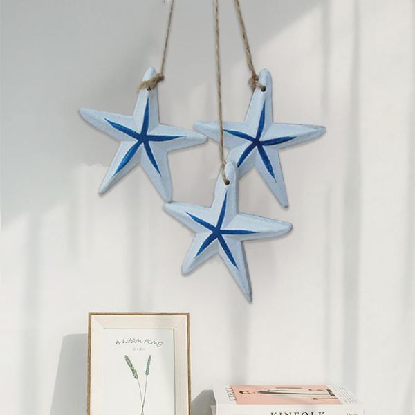 

decorative objects & figurines 3 pcs/set wall hanging decoration home office el wooden ornament with rope accessories decor