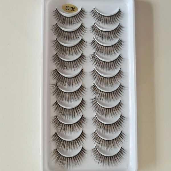 

pairs 3d mink lashes blackl brownfalse eyelashes soft vfake makeup eyelash extension silk false