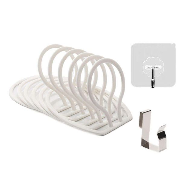 

hooks & rails 6pcs adjustable organizer back door hanging baseball hat towel belt storage